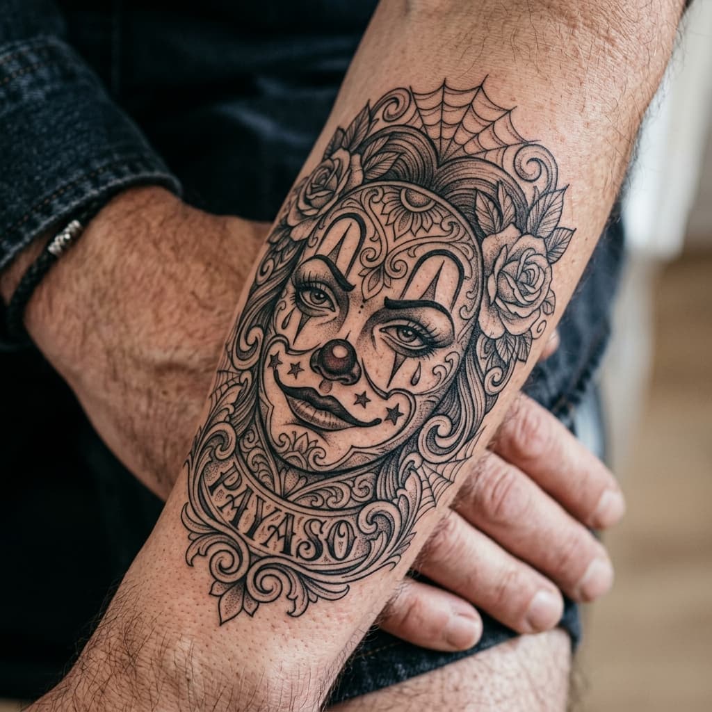 Chicano Fine Line — tatouage Lyon Rider